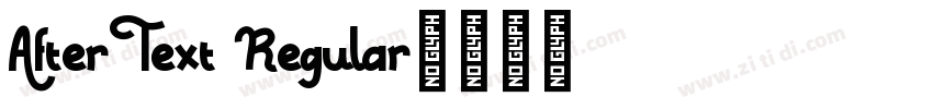 AfterText Regular字体转换